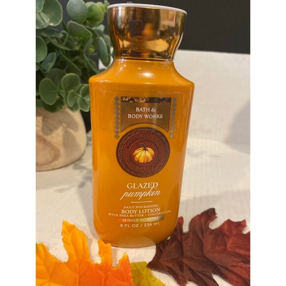 Bath & Body Works "Glazed Pumpkin" New Full Size 2 Pc Body Care Set - Picture 5 of 7